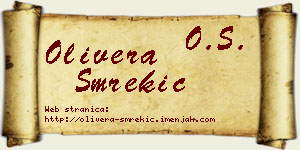 Olivera Smrekić vizit kartica